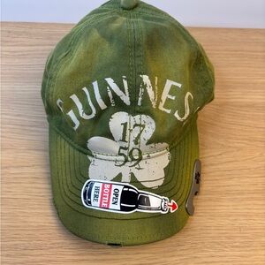 Guinness Two Tone‎ Yellow/Green Cap with Bottle Opener Rugged Look NEW
